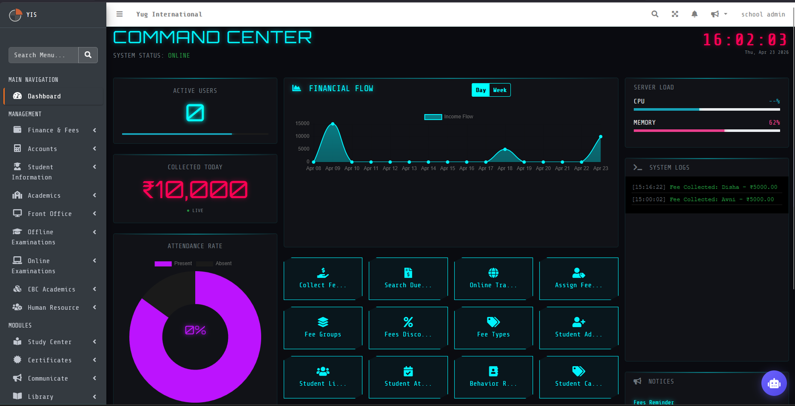 Futuristic Command Center (Extreme Data) 🚀